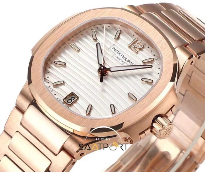 Patek Philippe Nautilus 7118 Beyaz Kadran 35mm Rose Kasa Eta