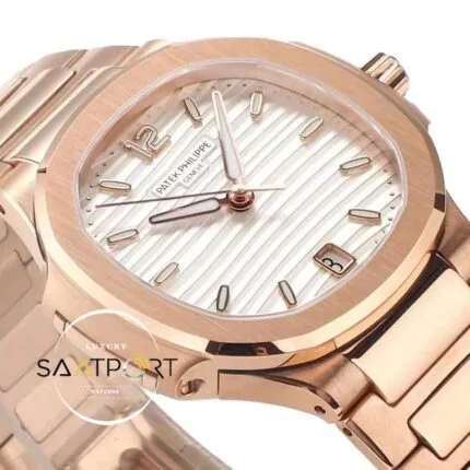 Patek Philippe Nautilus 7118 Beyaz Kadran 35mm Rose Kasa Eta