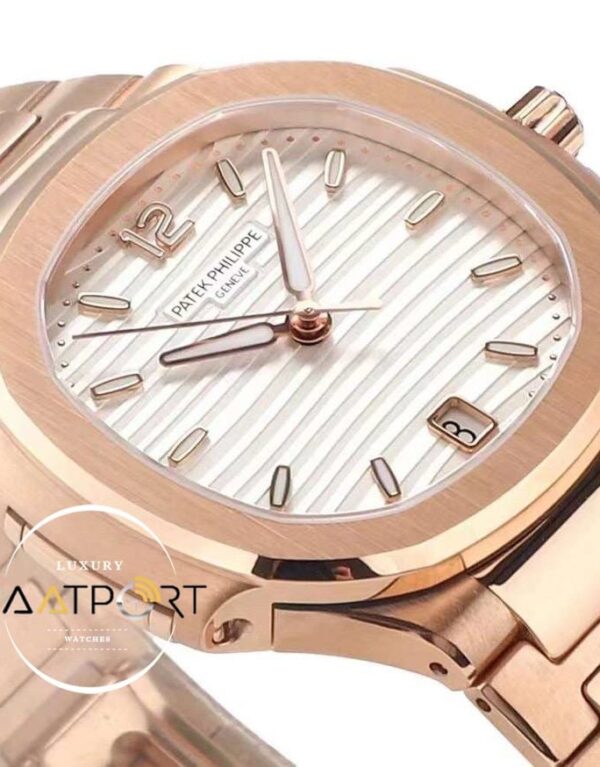 Patek Philippe Nautilus 7118 Beyaz Kadran 35mm Rose Kasa Eta