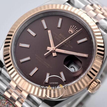 Rolex Datejust 41mm Brown Everose Jübilee 126331 Clean Factory