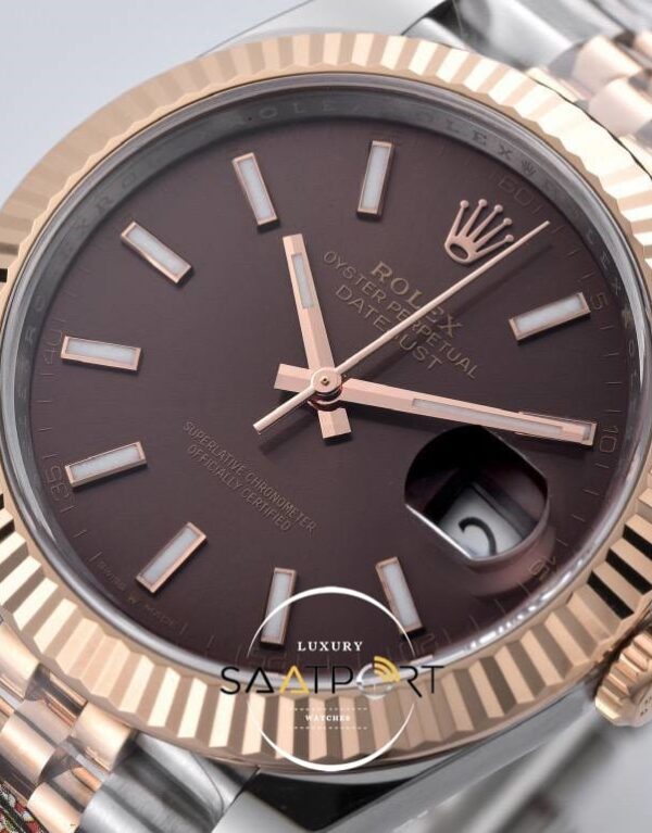 Rolex Datejust 41mm Brown Everose Jübilee 126331 Clean Factory