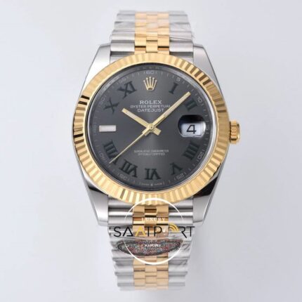 Rolex Datejust 41mm Grey Roman Wimbledon Dial 126333 Super Clone Eta