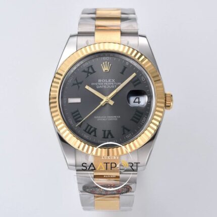 Rolex Datejust Wimbledon Two Tone Oyster Kordon Super Clone Eta 126333