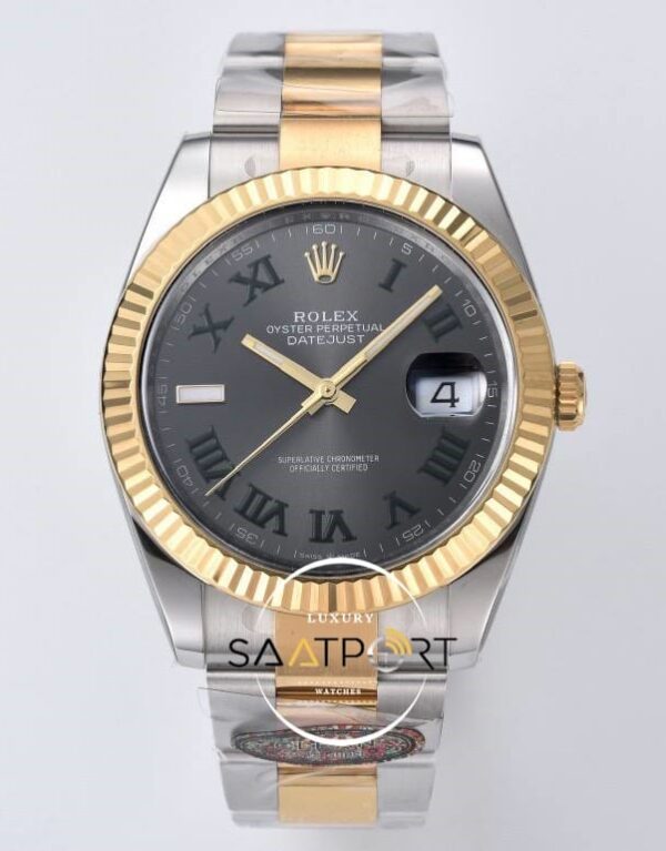 Rolex Datejust Wimbledon Two Tone Oyster Kordon Super Clone Eta 126333