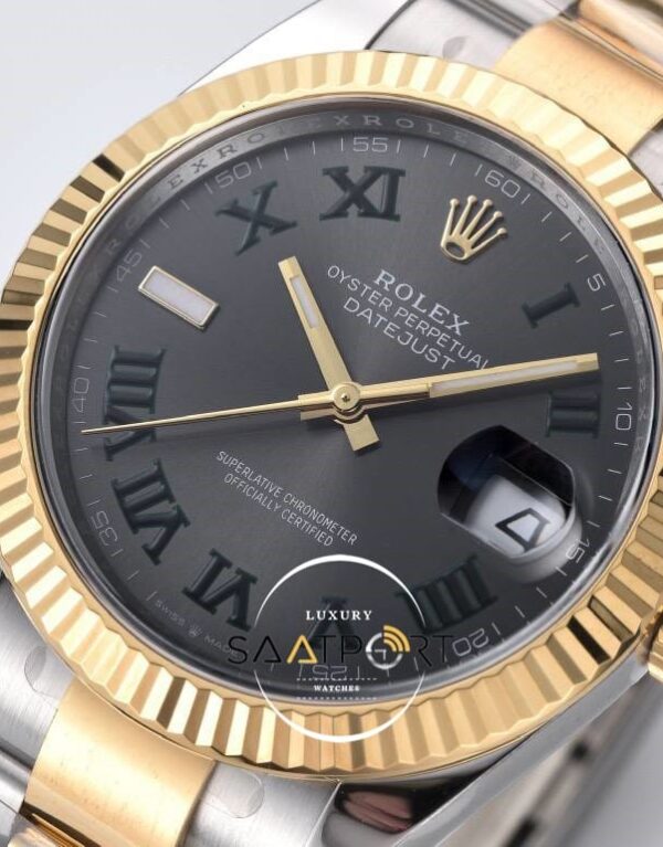 Rolex Datejust Wimbledon Two Tone Oyster Kordon Super Clone Eta 126333 (2)