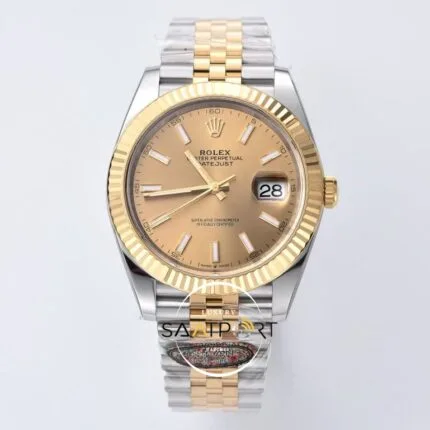 Rolex Datejust 41mm Gold Dial 126333 Super Clone Eta