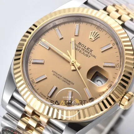 Rolex datejust 41mm Gold Dial 126333 super clone eta (5)