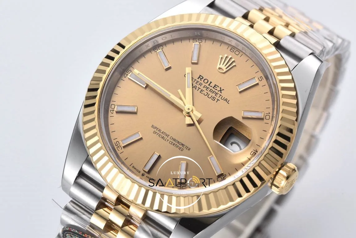 Rolex datejust 41mm Gold Dial 126333 super clone eta (5)