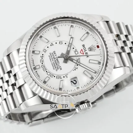 Rolex Sky Dweller 42 mm Beyaz Kadran Jübilee 336934 Super Clone Eta (2)