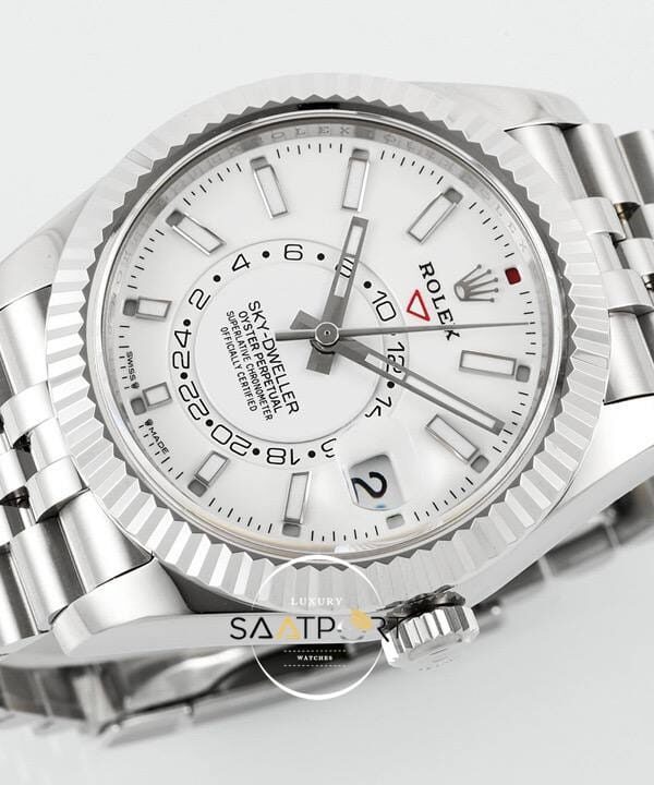 Rolex Sky Dweller 42 mm Beyaz Kadran Jübilee 336934 Super Clone Eta (2)