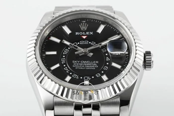 Rolex Sky Dweller 42 mm Siyah Kadran Jübilee 336934 Super Clone Eta (4)