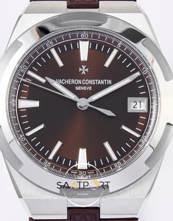 Vacheron Constantin Overseas Dual Time Kahverengi Silikon Kordon Super Clone Eta (2)