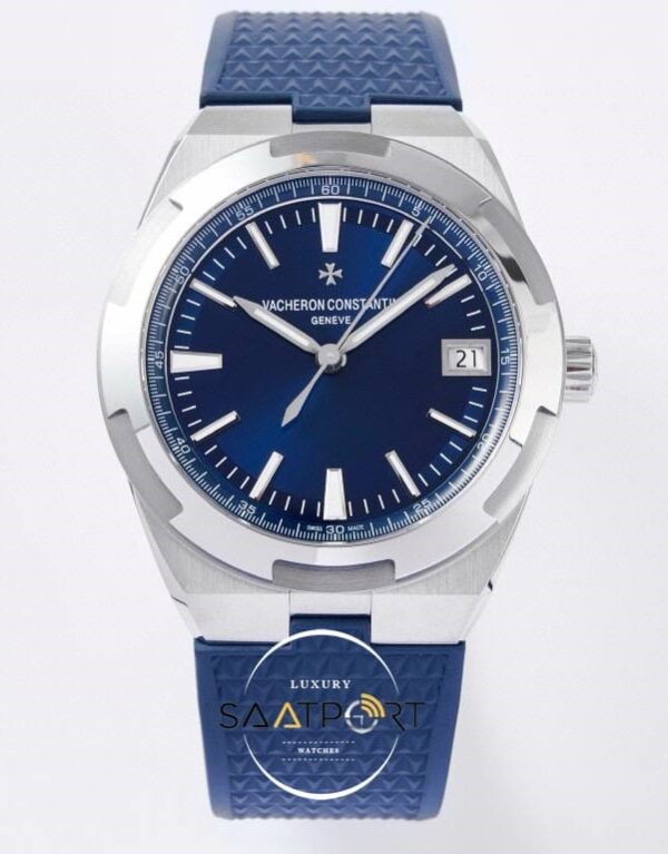 Vacheron Constantin Overseas Dual Time Mavi Silikon Kordon Super Clone Eta