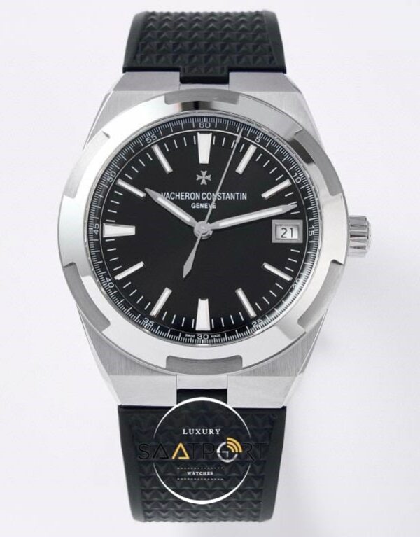 Vacheron Constantin Overseas Siyah Silikon Kordon Super Clone Eta