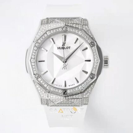 HublotHublot Classic Fusion Orlinski Titanium White Pave Super Clone ETA