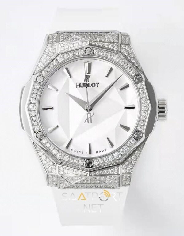 HublotHublot Classic Fusion Orlinski Titanium White Pave Super Clone ETA