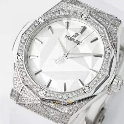HublotHublot Classic Fusion Orlinski Titanium White Pave Super Clone ETA