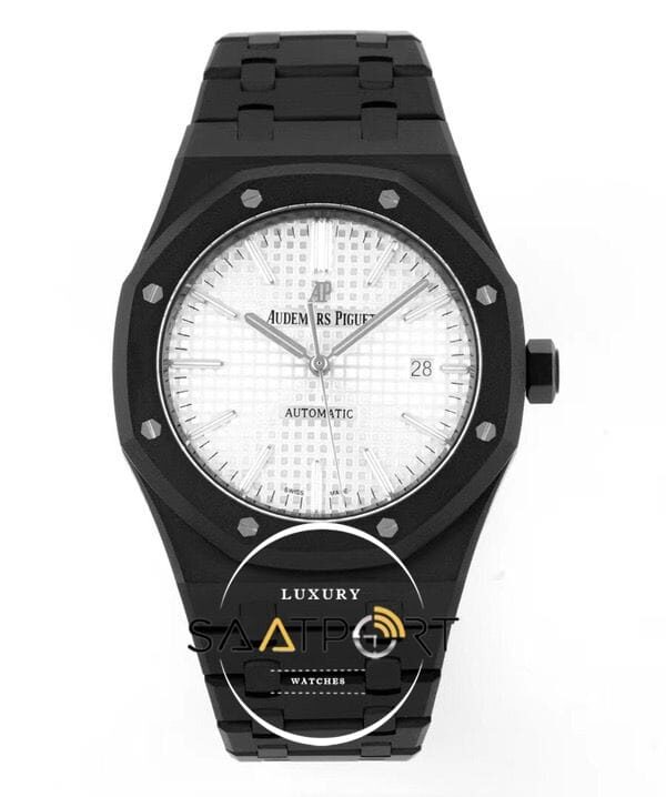 Audemars Piguet Royal Oak 15400 White Dial in DLC ETA