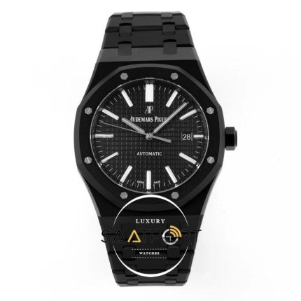 Audemars Piguet Royal Oak 15400ST Black Dial in DLC ETA