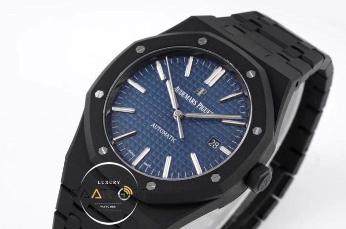 Audemars Piguet Royal Oak 15400ST Blue Dial in DLC ETA