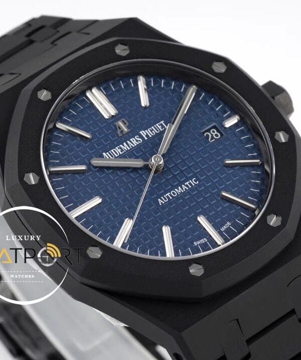 Audemars Piguet Royal Oak 15400ST Blue Dial in DLC ETA