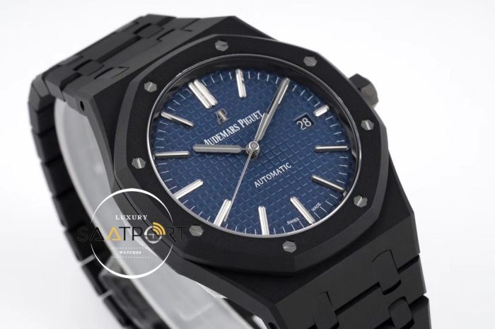 Audemars Piguet Royal Oak 15400ST Blue Dial in DLC ETA