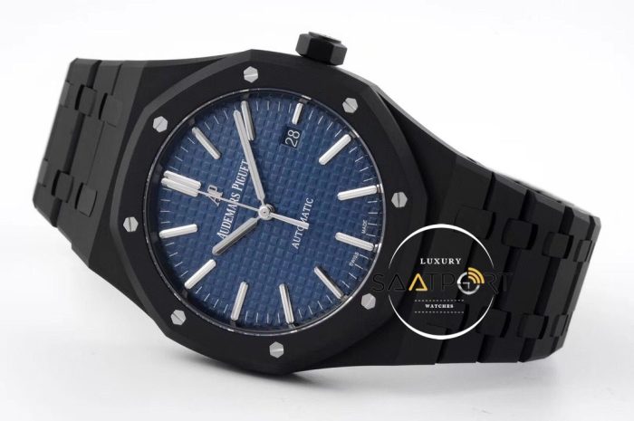 Audemars Piguet Royal Oak 15400ST Blue Dial in DLC ETA