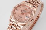 Rolex 128235 Day-Date Taşlı Rose Kadran 904L Rose 36mm 3255 ETA