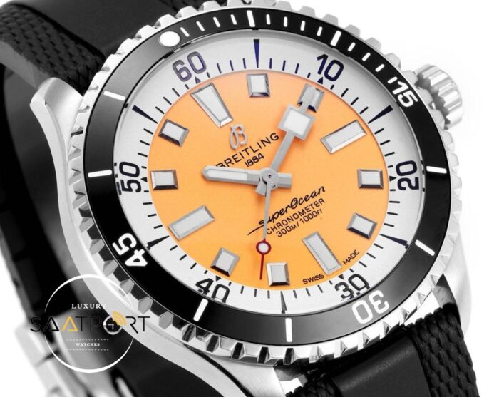 Breitling Superocean A17375211I1S1 Automatic 42 Turuncu Kadran ETA