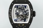 Richard Bubba Watson Americas Edition RM055 Beyaz İskelet Kadran Tourbillon Karbon Kasa ZF ETA