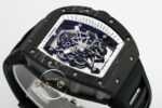 Richard Bubba Watson Americas Edition RM055 Beyaz İskelet Kadran Tourbillon Karbon Kasa ZF ETA