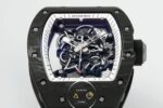 Richard Bubba Watson Americas Edition RM055 Beyaz İskelet Kadran Tourbillon Karbon Kasa ZF ETA