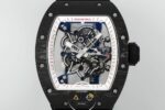 Richard Mille Limited Edition RM055 Beyaz İskelet Kadran Tourbillon Karbon Kasa ZF ETA