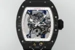 Richard Mille Limited Edition RM055 Beyaz İskelet Kadran Tourbillon Karbon Kasa ZF ETA