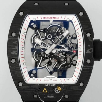 Richard Mille Limited Edition RM055 Beyaz İskelet Kadran Tourbillon Karbon Kasa ZF ETA