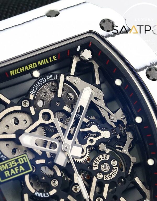 Richard Mille NTPT RM35-01 RAFA Karbon Kasa Dokuma Siyah Velcro Kayış BBRF ETA