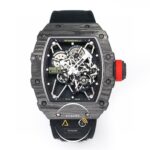 Richard Mille NTPT RM35-01 RAFA Siyah Karbon Kasa Dokuma Siyah Velcro Kayış BBRF ETA