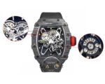 Richard Mille NTPT RM35-01 RAFA Siyah Karbon Kasa Dokuma Siyah Velcro Kayış BBRF ETA