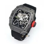 Richard Mille NTPT RM35-01 RAFA Siyah Karbon Kasa Dokuma Siyah Velcro Kayış BBRF ETA