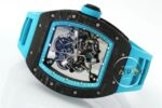 Richard Mille RM055 Yas Marina Circuit Turkuaz İskelet Kadran Tourbillon Karbon Kasa ZF ETA