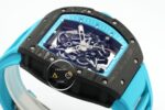 Richard Mille RM055 Yas Marina Circuit Turkuaz İskelet Kadran Tourbillon Karbon Kasa ZF ETA