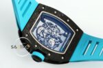 Richard Mille RM055 Yas Marina Circuit Turkuaz İskelet Kadran Tourbillon Karbon Kasa ZF ETA