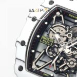 Richard Mille RM35-01 RAFA NTPT Beyaz Karbon Kasa Dokuma Velcro Kayış BBRF ETA