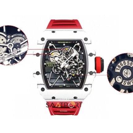 Richard Mille RM35-01 RAFA NTPT Karbon Fiber Kasa Kırmızı Kauçuk BBRF ETA