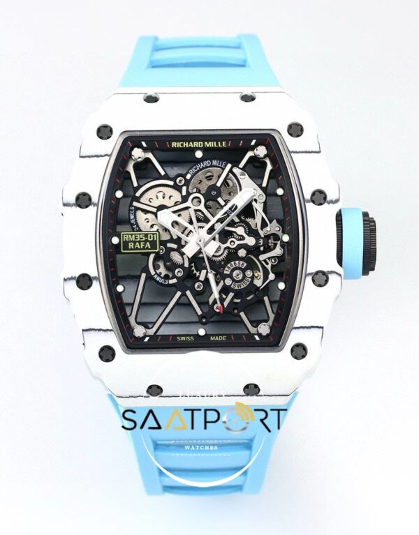 Richard Mille RM35-01 RAFA NTPT Karbon Kasa Turkuaz Kauçuk BBRF ETA
