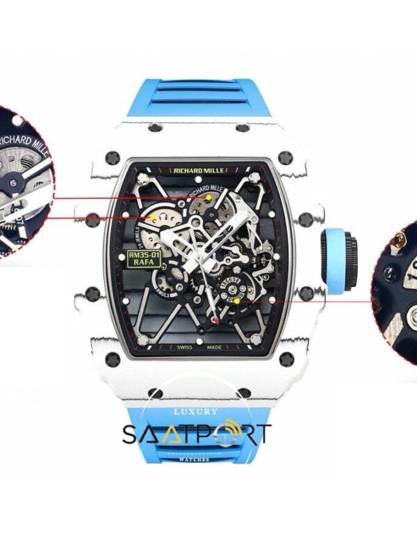 Richard Mille RM35-01 RAFA NTPT Karbon Kasa Turkuaz Kauçuk BBRF ETA