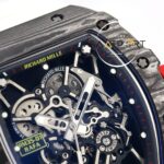 Richard Mille RM35-01 RAFA NTPT Karbon Siyah Kasa Beyaz Kauçuk Kayış BBRF ETA