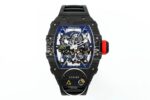 Richard Mille RM35-02 RAFA Siyah İskelet Kadran Tourbillon Karbon Kasa ZF ETA