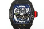 Richard Mille RM35-02 RAFA Siyah İskelet Kadran Tourbillon Karbon Kasa ZF ETA