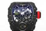 Richard Mille RM35-02 RAFA Siyah İskelet Kadran Tourbillon Karbon Kasa ZF ETA